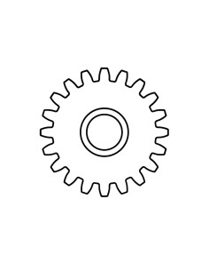 Proxxon 24400.00.01-Piesa de schimb, roata dintata, 20 dinti