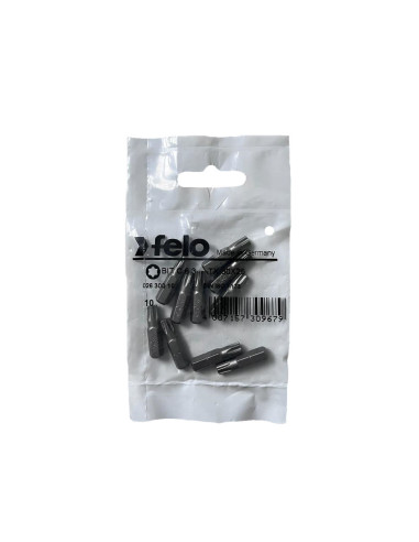 Set 10 biti Felo, seria Industrial profil Torx, C6.3, TX30, 25mm
