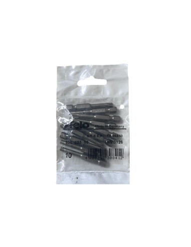 Set 10 biti Felo, seria Industrial profil Torx, E6.3, TX25, 50mm