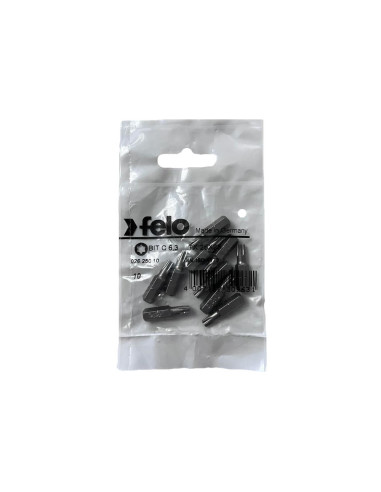 Set 10 biti Felo, seria Industrial profil Torx, C6.3, TX25, 25mm
