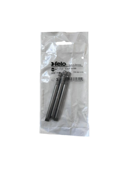 Set 3 biti Felo, seria Industrial profil Drept, E6.3, 8.0x1.2mm, 100mm