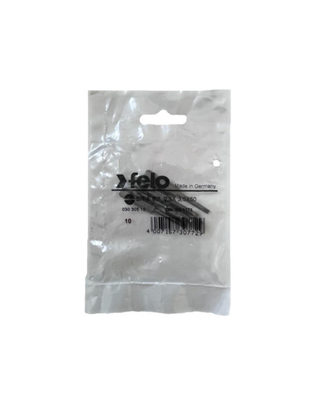 Set 10 biti Felo, seria Industrial profil Drept, E6.3, 3.0x0.5mm, 50mm