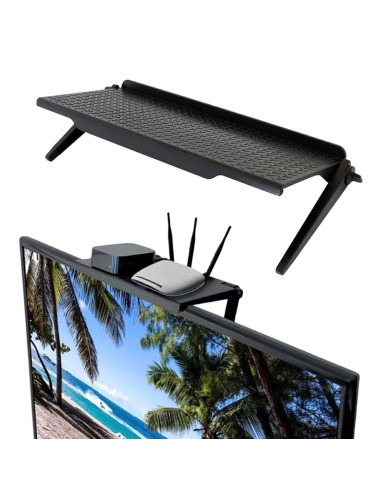 Suport pliabil de depozitare pentru TV sau Monitoare LCD, Maxim 4 Kg, Negru, 30 x 11 x 3 cm