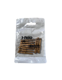 Set 10 biti Felo, seria TiN Plus profil Pozidrive, E6.3, PZ1, 50mm