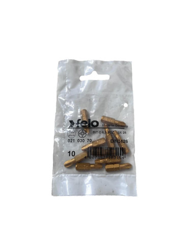 Set 10 biti Felo, seria TiN Plus profil Pozidrive, C6.3, PZ3, 25mm