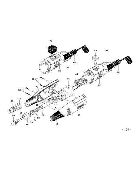 Proxxon, 28510.64-Piesa de schimb, placa electronica