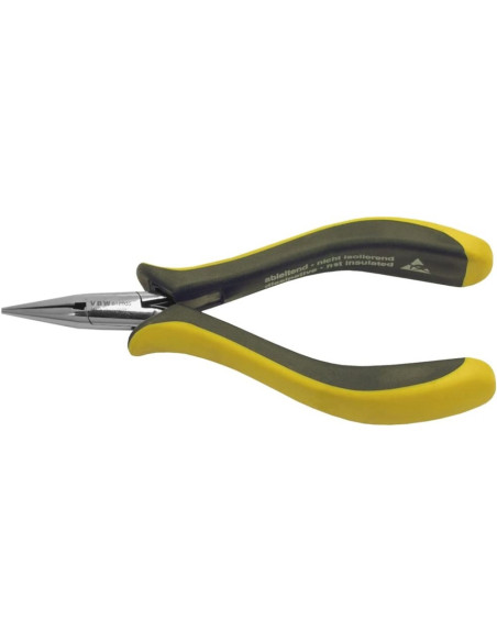 Cleste cu varf plat ESD/EPA pentru electronice, 130mm, varf de 1 mm Ø
