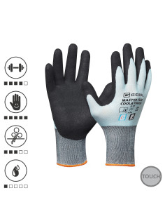 Gebol 709545_T, Manusi de protectie Master Flex Cool and Touch, din nylon, acoperire din spuma de nitril, uz profesional, marime