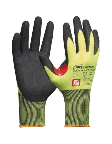 Gebol 709822, Manusi de protectie Master Cut C Plus, protectie impotriva taierii, acoperire cu spuma de nitril, finisaj nisipos,