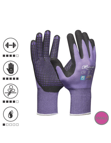 Gebol 709976, Manusi de protectie Multi Flex Lady, din nylon, acoperire din spuma de nitril, uz profesional, marimea 8/M