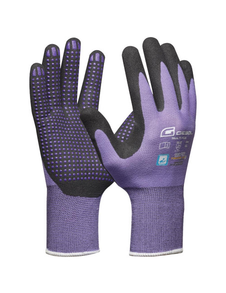 Gebol 709976, Manusi de protectie Multi Flex Lady, din nylon, acoperire din spuma de nitril, uz profesional, marimea 8/M