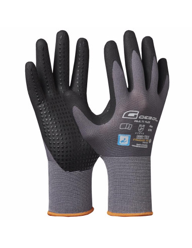 Gebol 709279, Manusi de protectie Multi Flex, din nylon si spandex, acoperire din spuma de nitril, uz profesional, marimea 11/XX