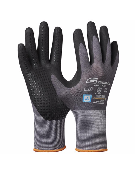 Gebol 709279, Manusi de protectie Multi Flex, din nylon si spandex, acoperire din spuma de nitril, uz profesional, marimea 11/XX