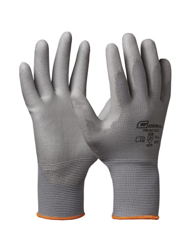 Gebol 709242G, Manusi de protectie Micro Flex, din poliester, acoperire din poliuretan, uz profesional, marimea 8/M