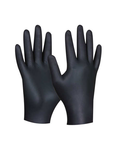 Gebol 709632, Set 80 de manusi de protectie Black Nitril Ultra Strong, din nitril, calitate superioara, nepudrate, marimea 10/XL