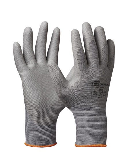 Gebol 709245G, Manusi de protectie Micro Flex, din poliester, acoperire din poliuretan, uz profesional, marimea 11/XXL