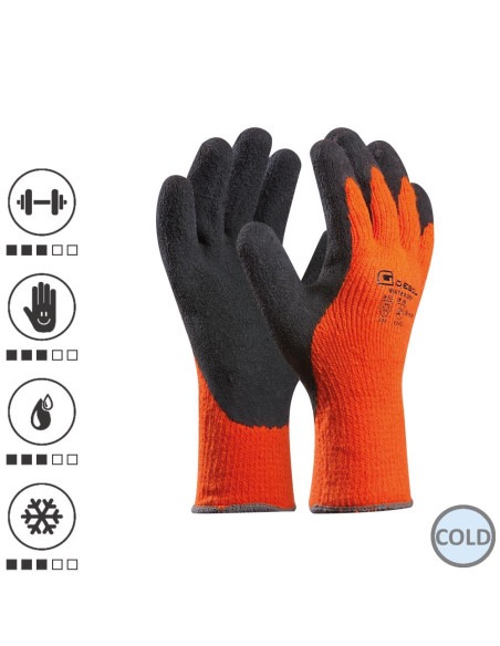 Gebol 709283, Manusi de protectie Winter Grip, din acril, acoperire din spuma de latex cu finisaj nisipos, uz profesional, marim