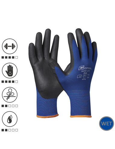 Gebol 709285, Manusi de protectie Super Grip, din nilon, acoperire din nitril, uz profesional, marimea 9/L