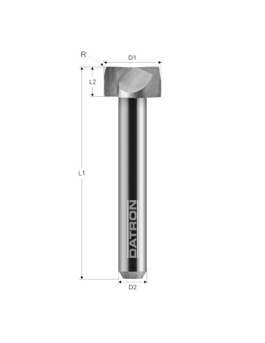 Freza etajata frontala, Datron 0068444, R 0.5, 20.0x8.0x8.0mm