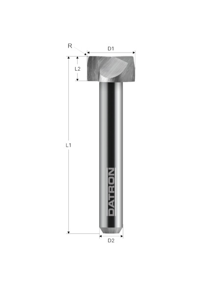 Freza etajata frontala, Datron 0068442N, R 0.5, 12.0x6.0x8.0mm