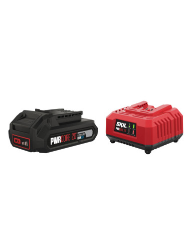 SKIL 3110 AA, Set incarcator si acumulator Li-Ion 20V Max, 2.5Ah, PWRCORE 20, indicator LED
