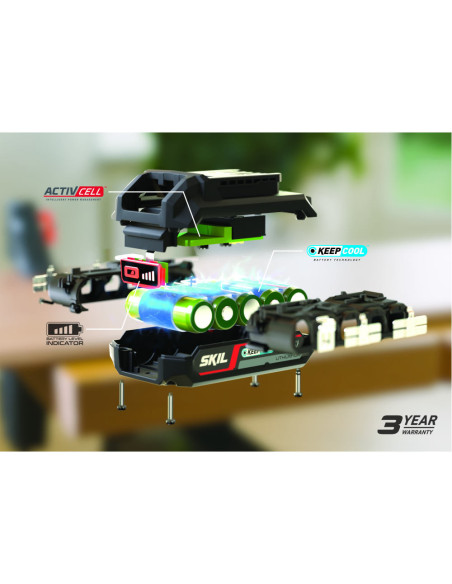 SKIL 3102 AA, Acumulator Li-Ion 20V Max, 2.5Ah, PWRCORE 20, indicator LED