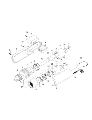 Proxxon 28690.01-Piesa de schimb, carcasa dreapta