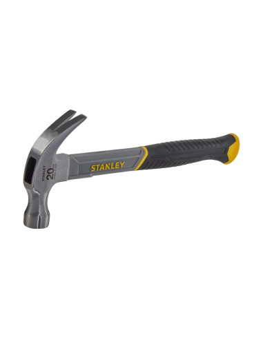 Stanley STHT0-51310, ciocan cu maner din fibra de sticla, gheara curbata, 560g