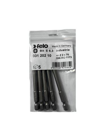 Set 5 biti Felo, seria Industrial profil Plus Minus, E6.3, Z2, 70mm