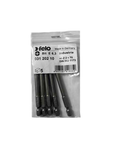 Set 5 biti Felo, seria Industrial profil Plus Minus, E6.3, Z2, 70mm