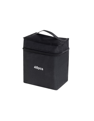 Set 48 Markere cu 2 Capete si Geanta de Depozitare, Contin Alcool, 15 cm, Multicolor, 14 x 11 x 17.5 cm