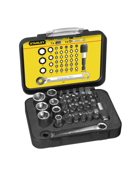 Stanley 1-13-907, trusa cu set de 40 de varfuri de insurubat 1/4"