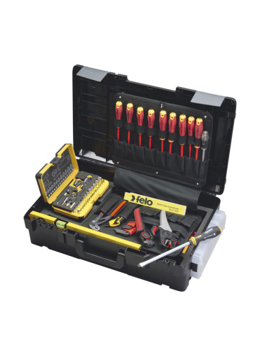 Felo 41387818, Trusa cu unelte VDE, Ergonic E-Slim in cutie XL-BOXX, 78 piese