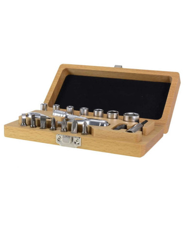Trusa chei tubulare si biti, XS Traditional, Felo, 1/4", 18 piese