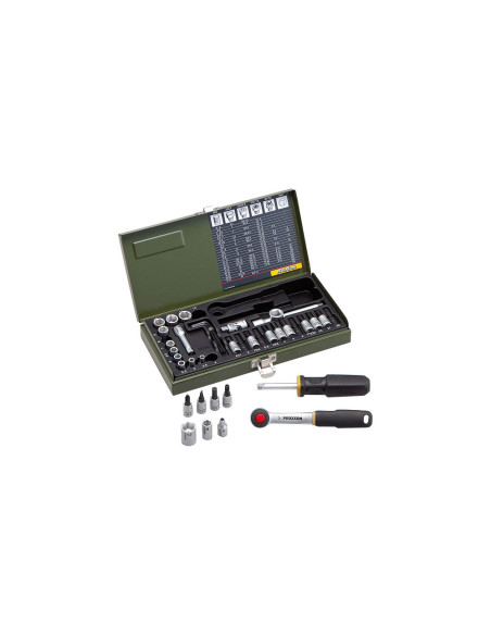 Trusa de biti si chei tubulare pentru ingineri, Proxxon 23080, 1/4", 36 buc