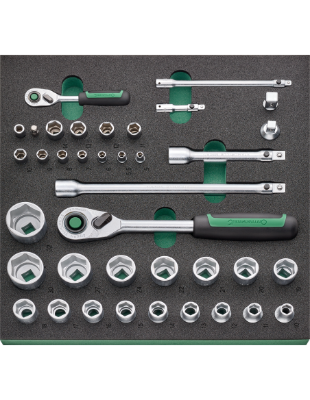 Set de 38 de scule 1/2" + 1/4" TCS 1821/38