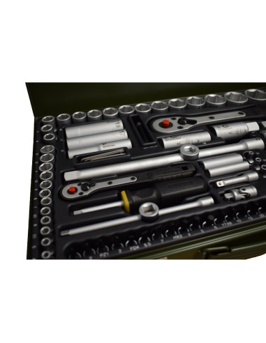 Proxxon 23640, Trusa de tubulare de 1/4" si 1/2" 86 de piese