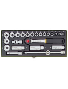 Trusa compacta de chei tubulare 3/8", Proxxon 23110, 24 piese