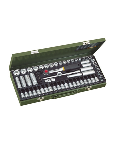 Trusa super compacta de chei tubulare 3/8", Proxxon 23112, 65 piese
