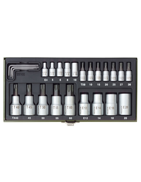 Trusa speciala pentru suruburile TORX, Proxxon 23102, 24 piese