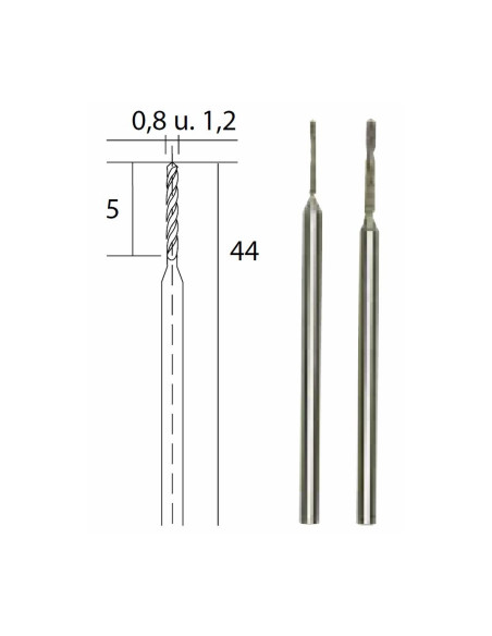 Burghie diamantate, Proxxon 28255, 0,8 si 1,2mm