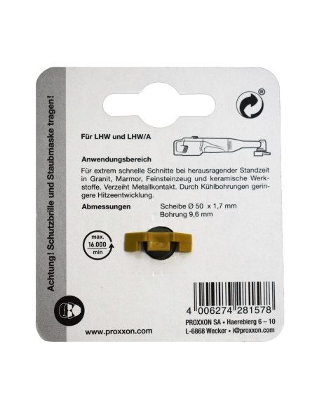 Proxxon 28157, Disc diamantat Turbo Rim, diametru de 50mm