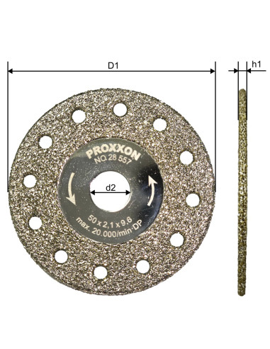 Disc diamantat 50x2.1x9.6mm, Proxxon 28557
