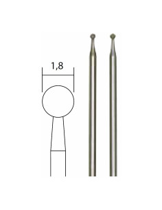 Proxxon 28222, biaxuri diamantate sferice, 1.8mm 2