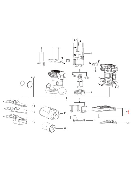 SKIL 2826592001, Kit placa de baza pentru slefuitorul cu zgomot si vibratii reduse 7261