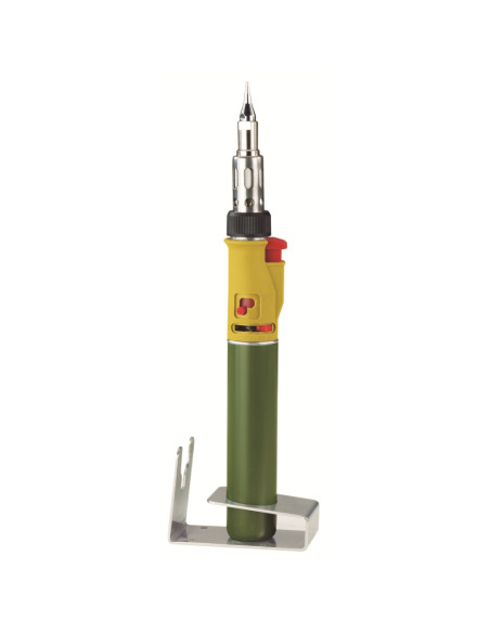 Proxxon 28144, MICROFLAM MGS arzator si statie lipire, aprindere piezo, reglaj aer si gaz, rezervor 20ml, 1.300 °C, + accesorii