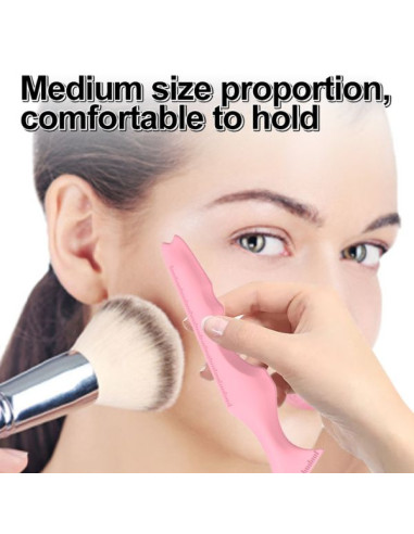 Sablon multifunctional 5 in 1 Eyeline din silicon pentru makeup ochi, fata, sprancene, buze, 149.4&21541.4&2158 mm, Roz