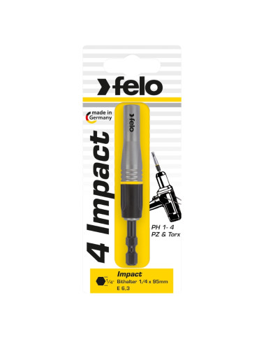 Adaptor portbit IMPACT, Felo, prindere E6.3, 95mm, Blister