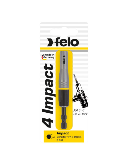 Adaptor portbit IMPACT, Felo, prindere E6.3, 95mm, Blister