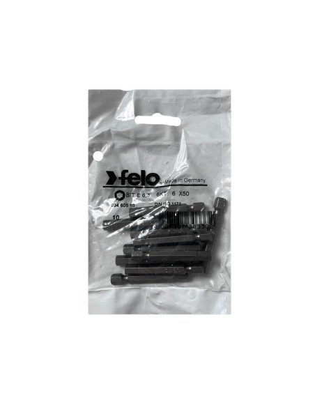 Set 10 biti Felo, seria Industrial profil HEX, E6.3, HX6.0, 50mm